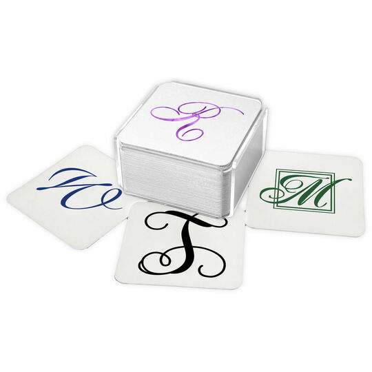 Design Your Own Single Initial Square Coasters